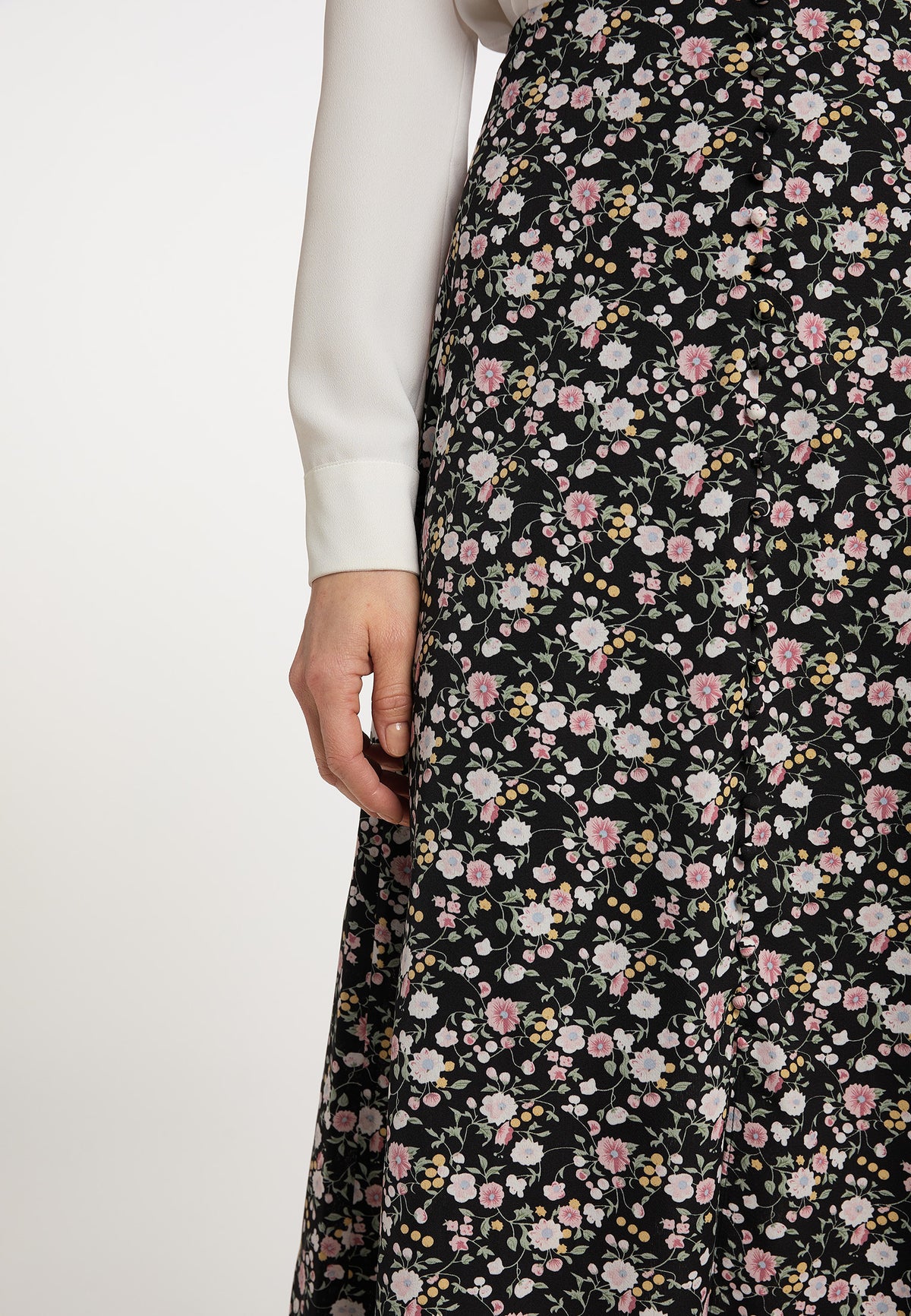 Jeona Women's Midi Skirt With Floral Print