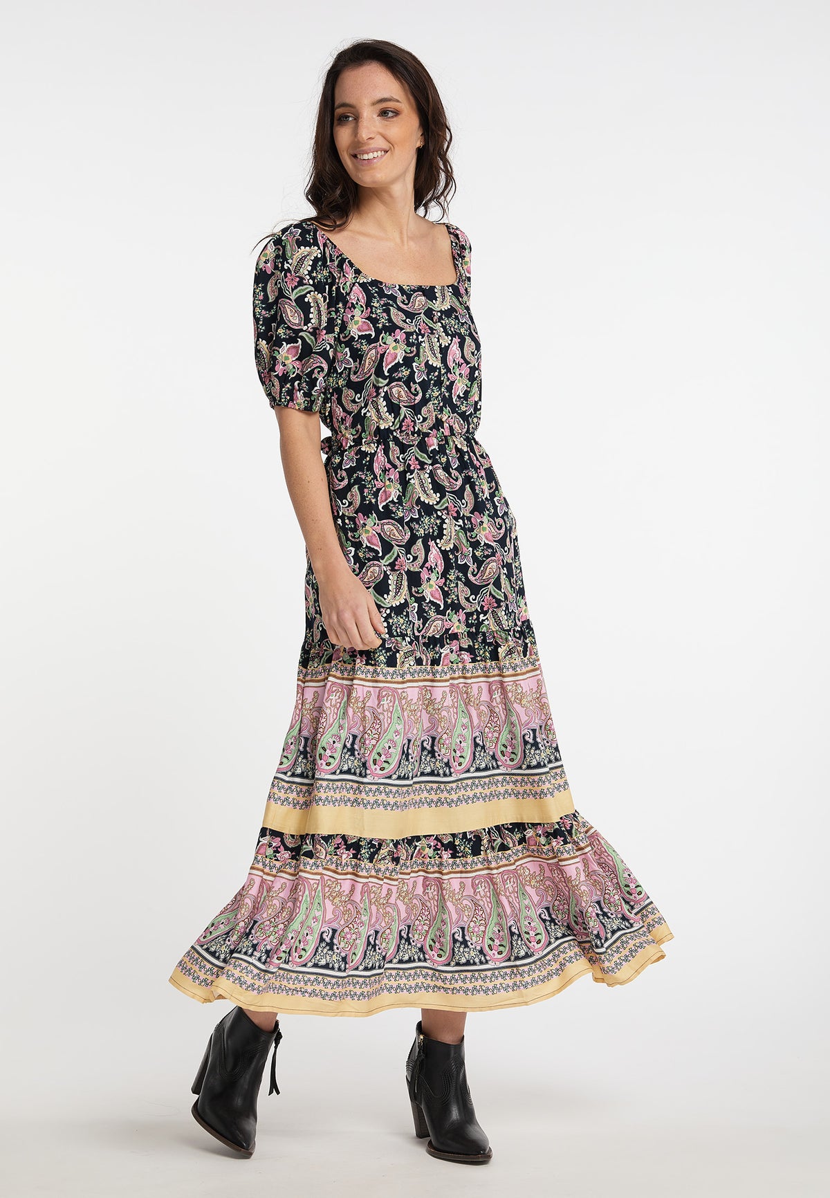 Merro Women's Paisley Print Midi Dress