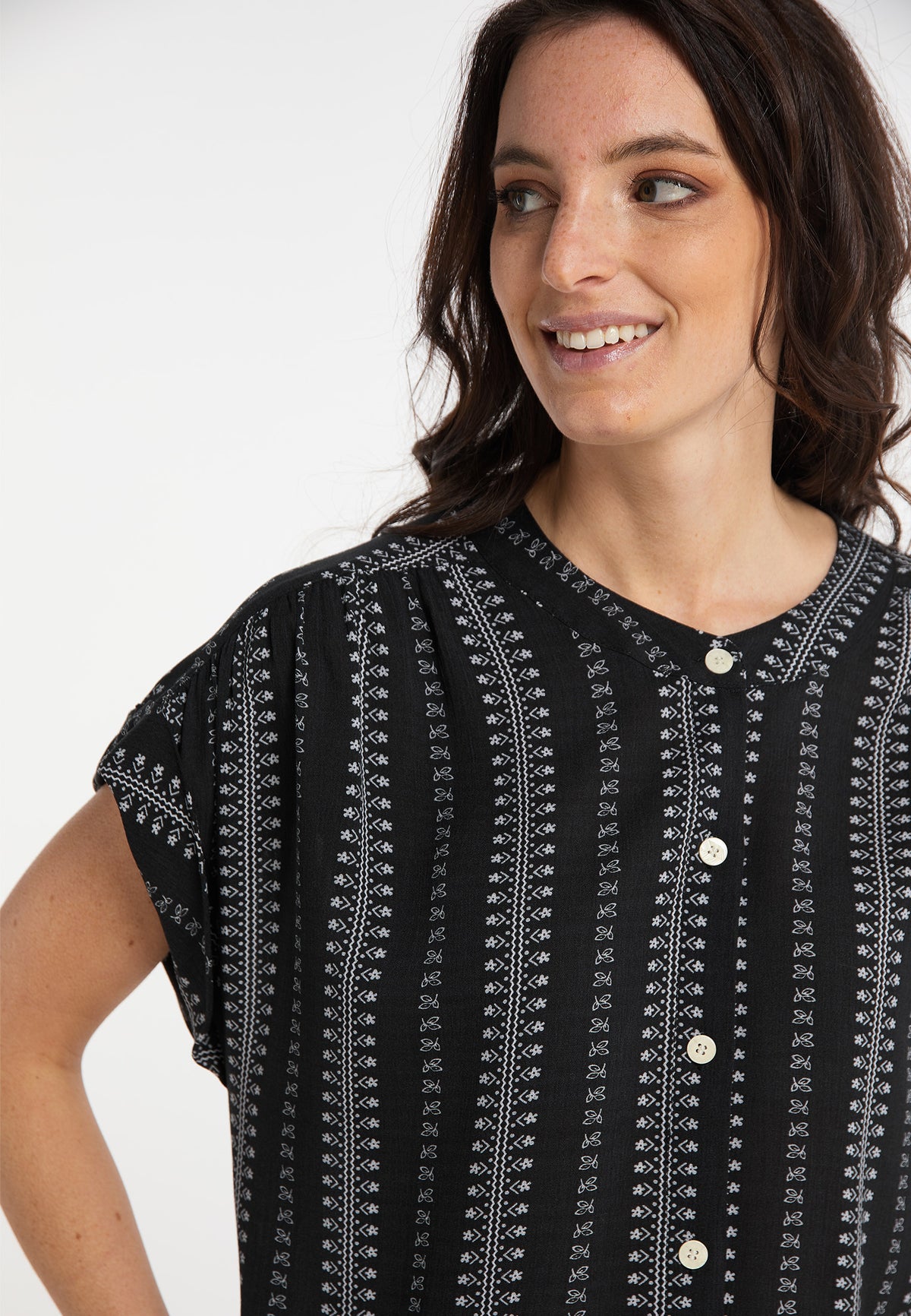 Lomasi Women's Short Sleeve Blouse