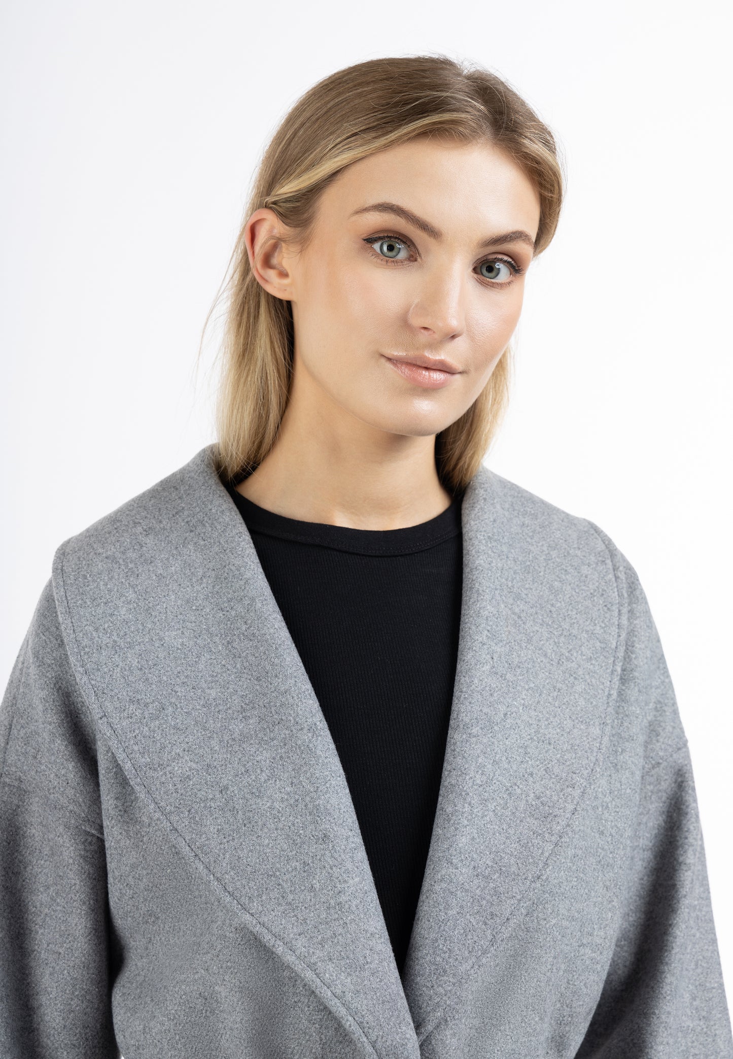 DreiMaster vintage damski przejściowy płaszcz z mieszanki wełny