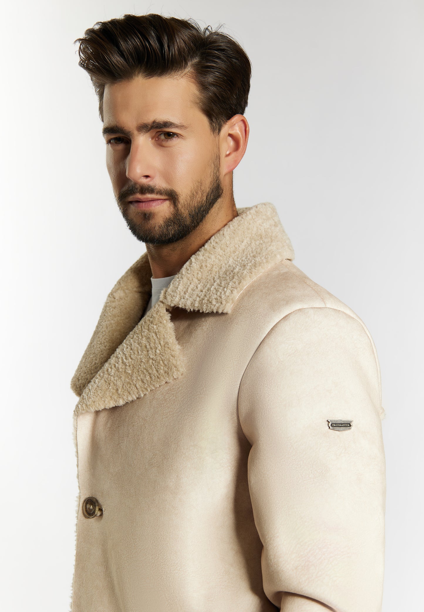 DreiMaster Vintage Herren �bergangsjacke aus Fellimitat