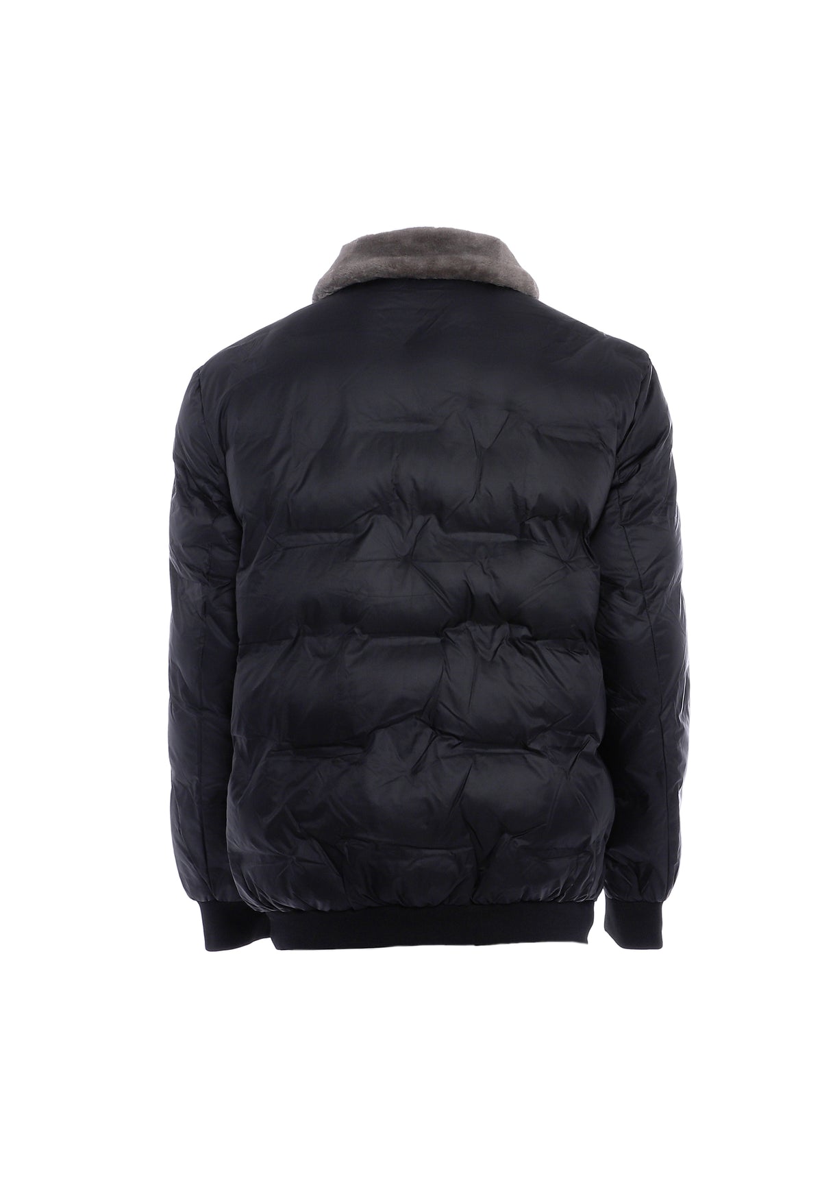 TALOON Herren Steppjacke mit Kunstfellkragen