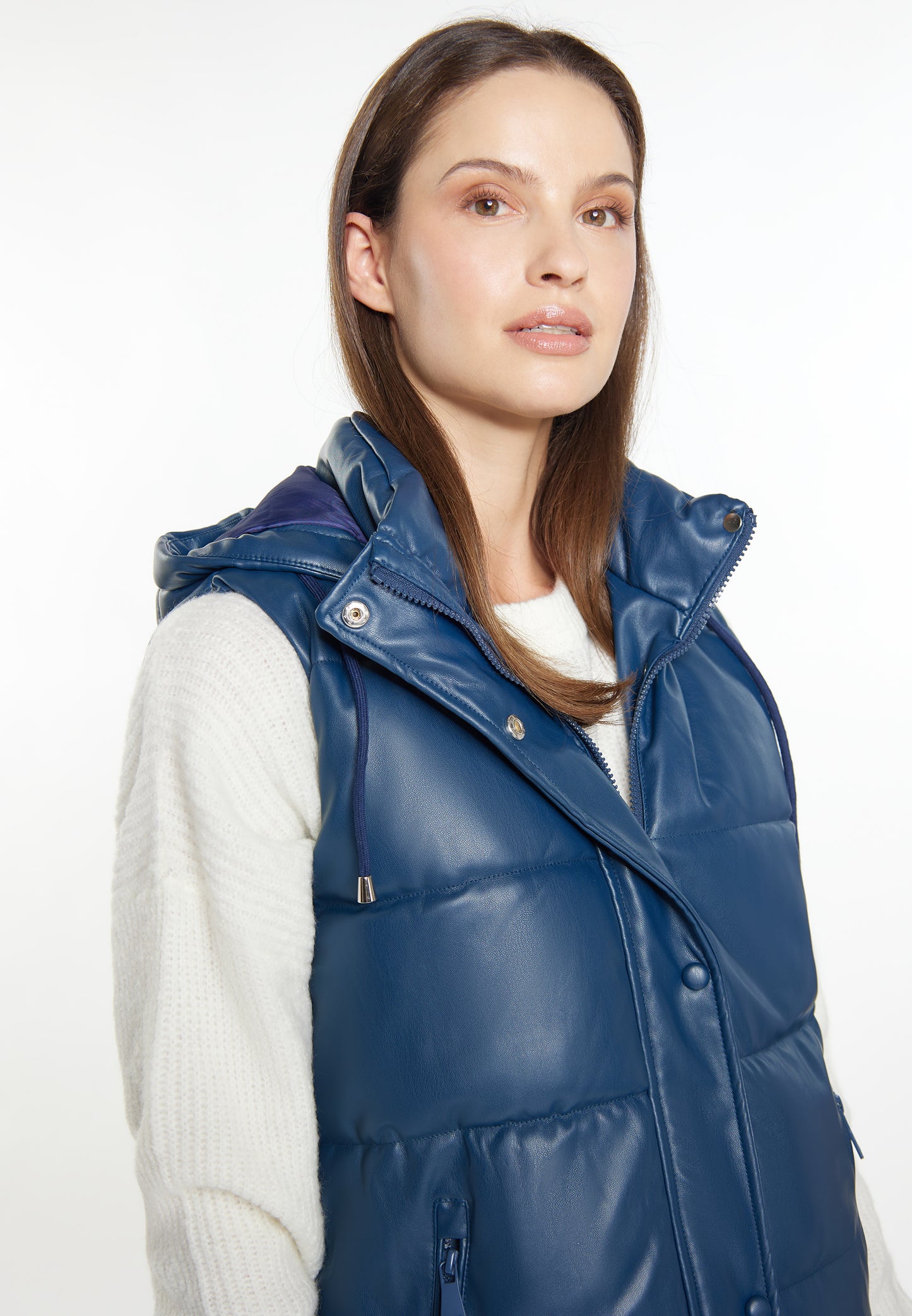 Albee Women's Steppweste In Lederoptik