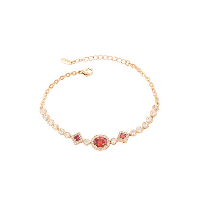 faina Crystal Studded Chain Link Bracelet