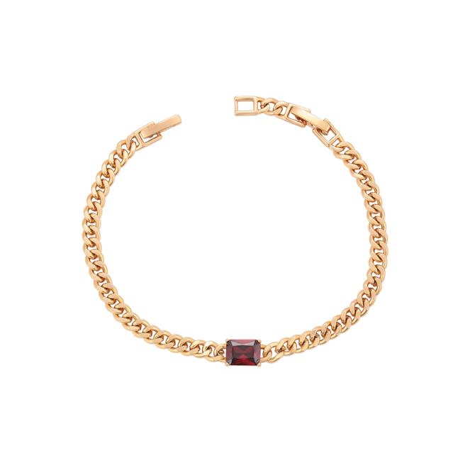 faina Crystal-Studded Chain Link Bracelet