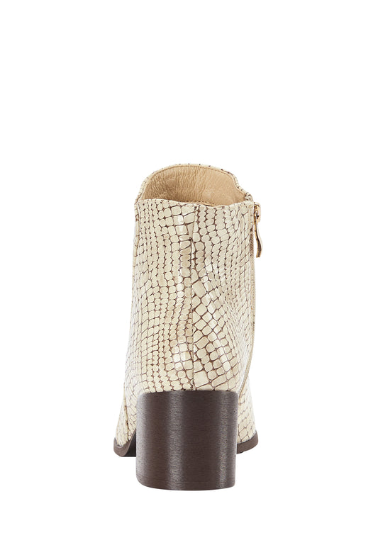 faina LI Leder Stiefelette in Snake-Optik
