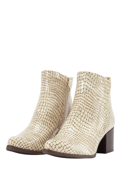 faina LI Leder Stiefelette in Snake-Optik