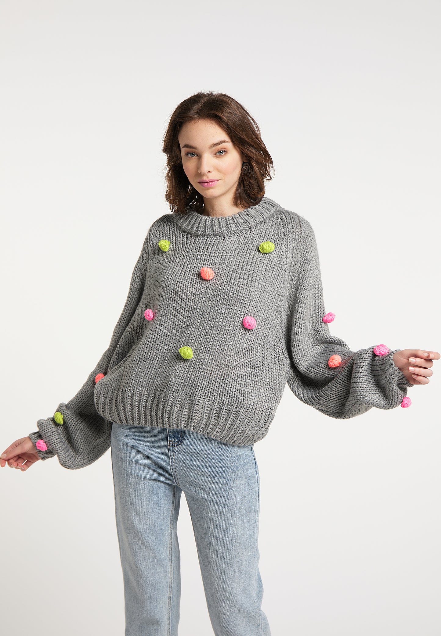myMo Damen-Strickpullover