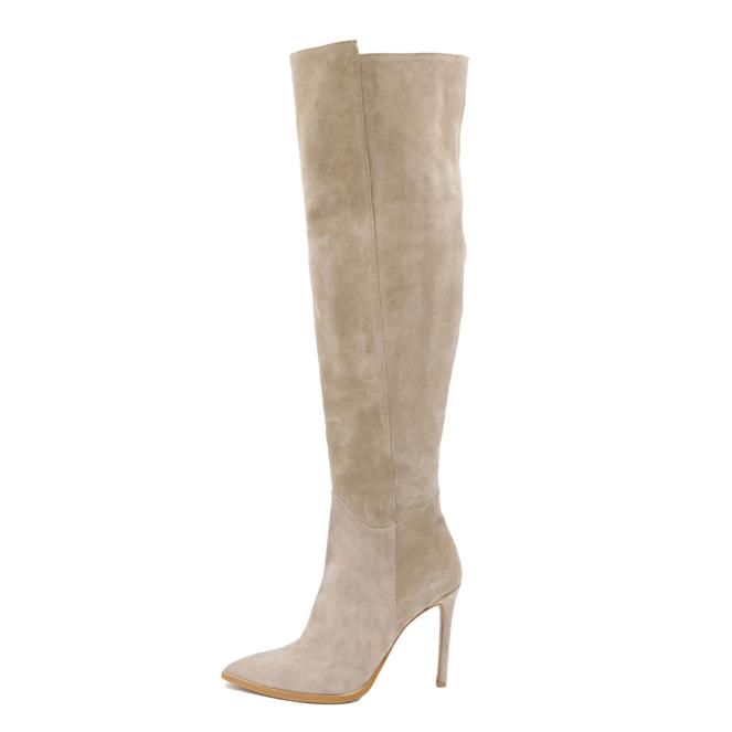 faina Overknees aus Verloursleder