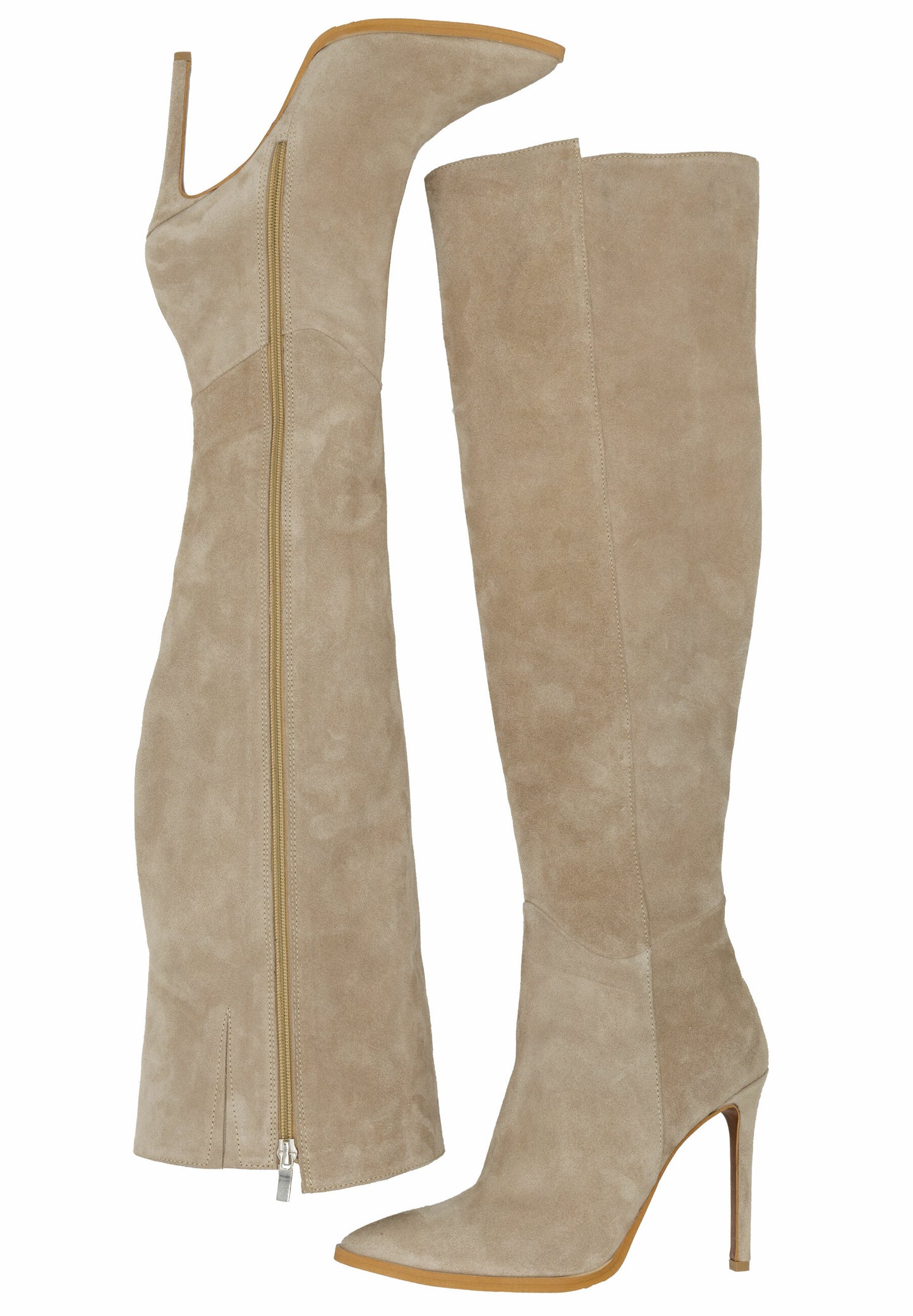faina Overknees aus Verloursleder
