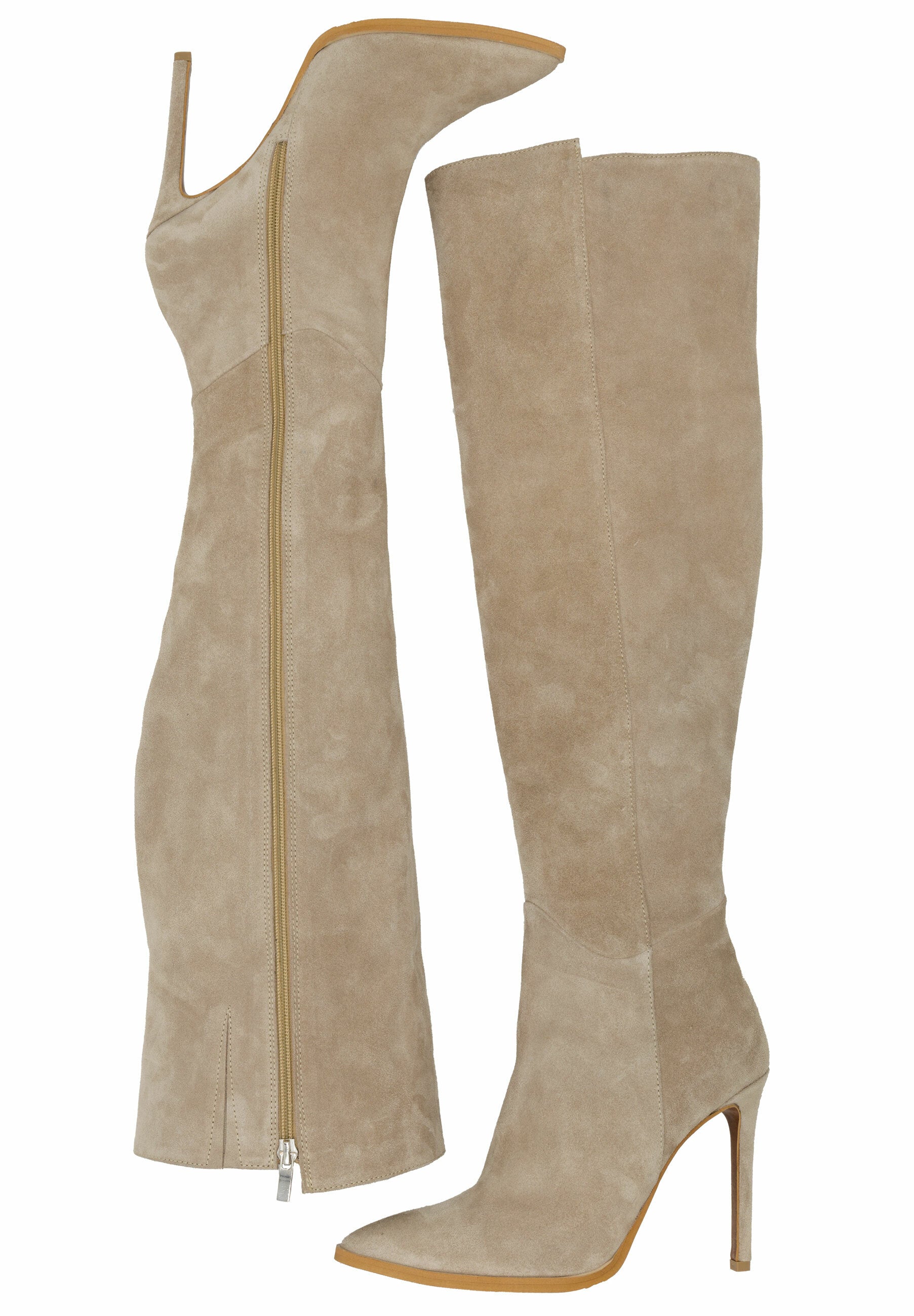 faina Overknees aus Verloursleder