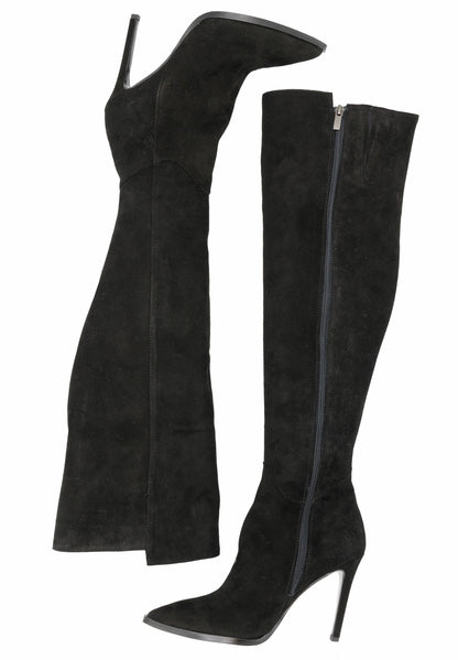 faina Overknees aus Verloursleder