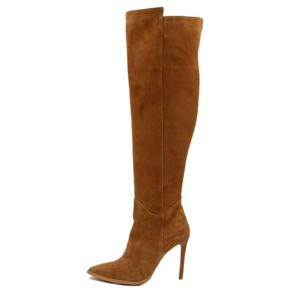 faina Overknees aus Verloursleder