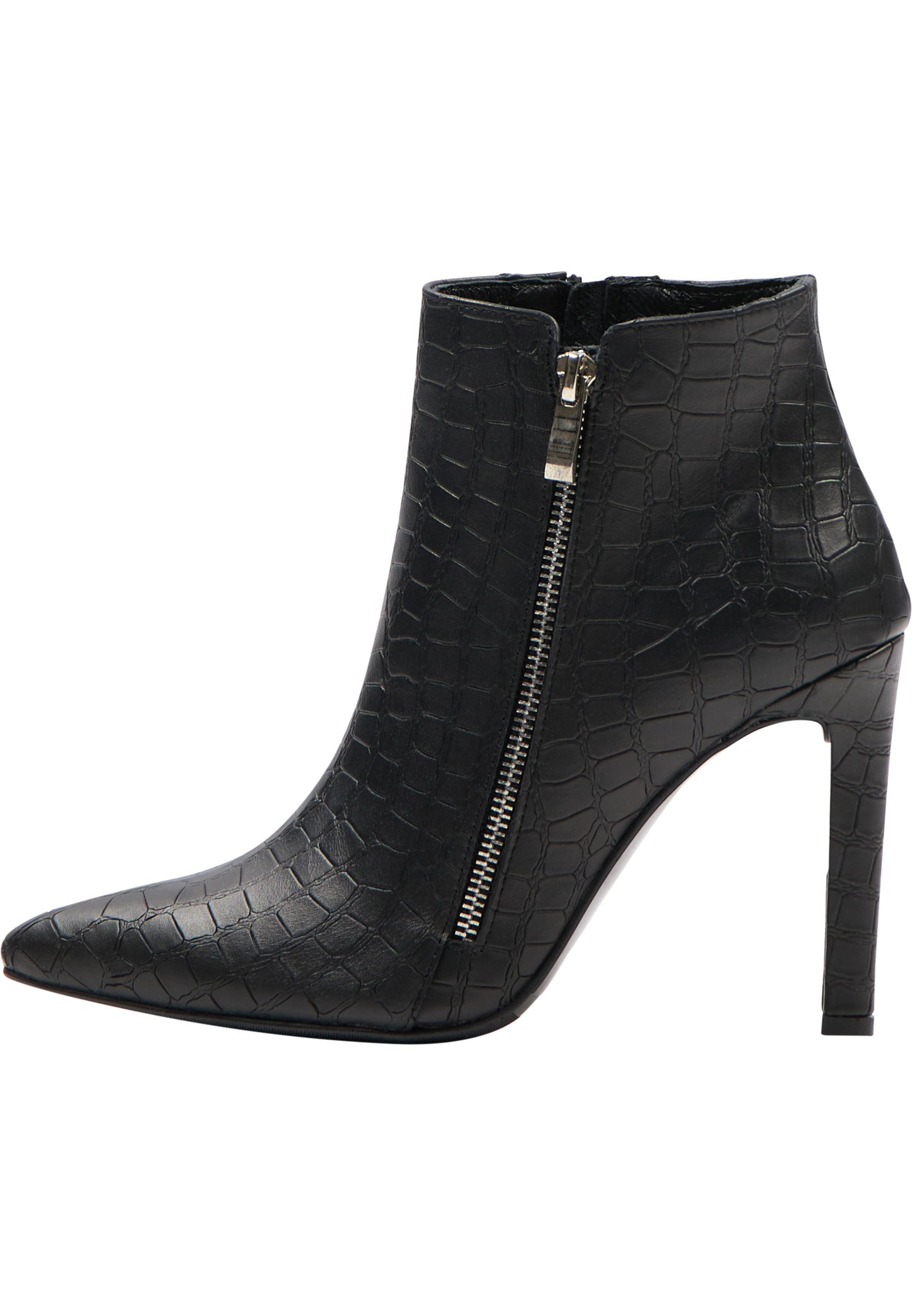 faina Leder Stiefelette in Krokodil-Optik