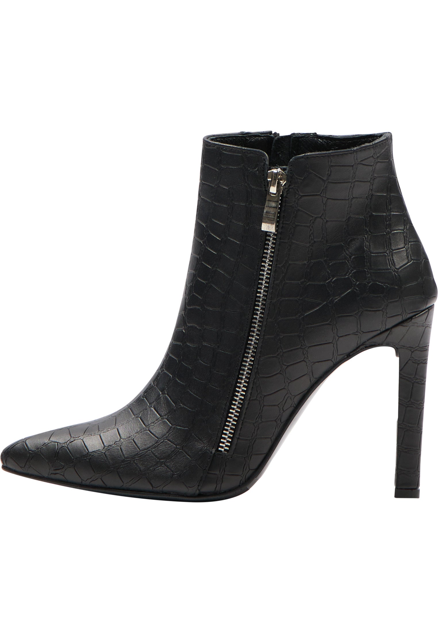 faina Leder Stiefelette in Krokodil-Optik