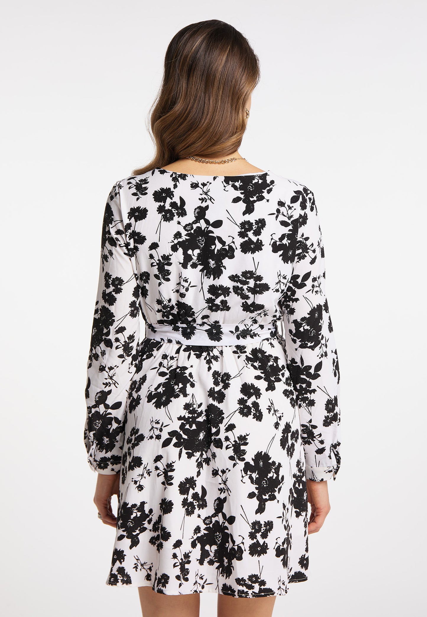 faina Damen Midikleid mit Blumenmuster