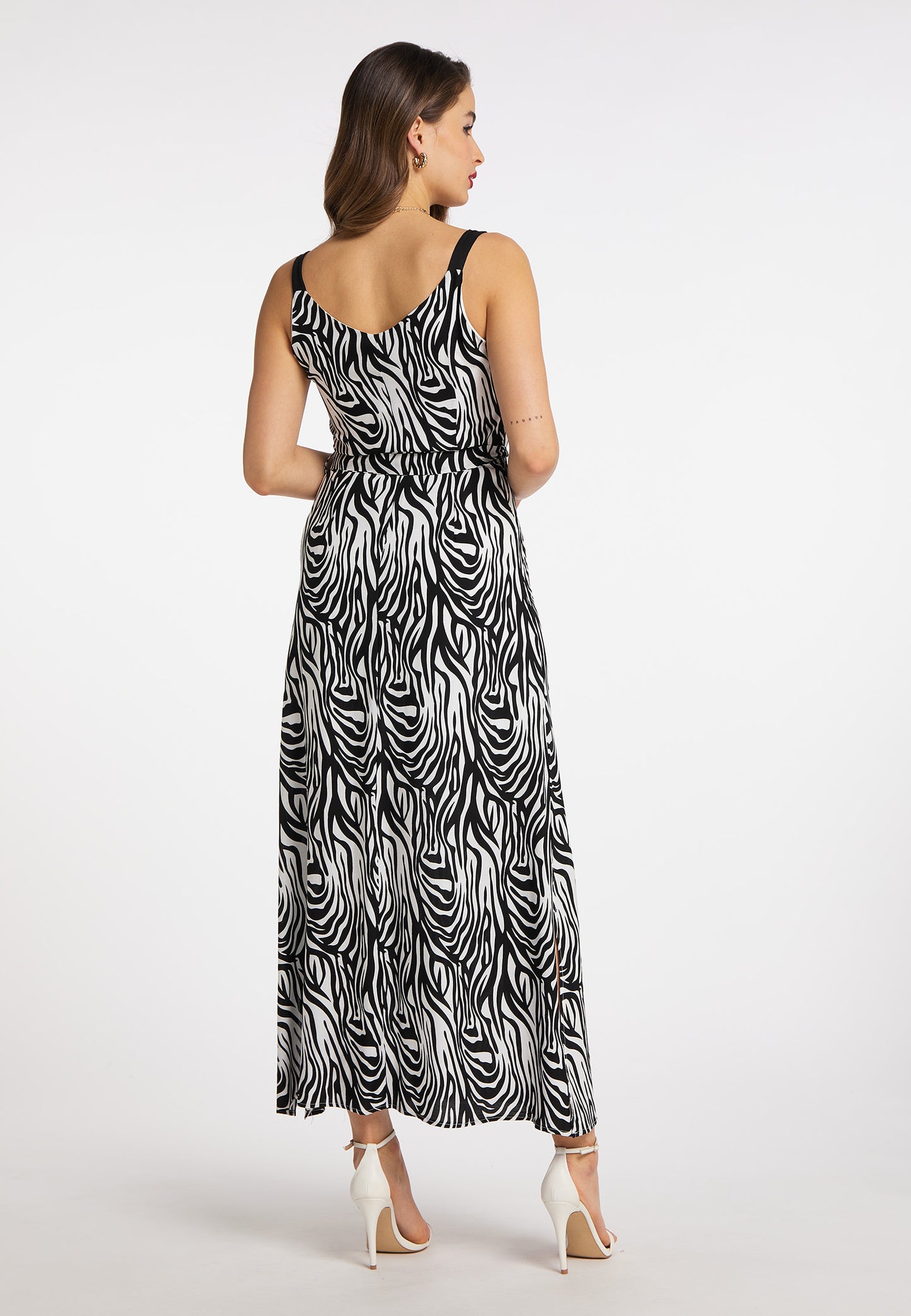 faina Maxikleid mit Zebra-Print