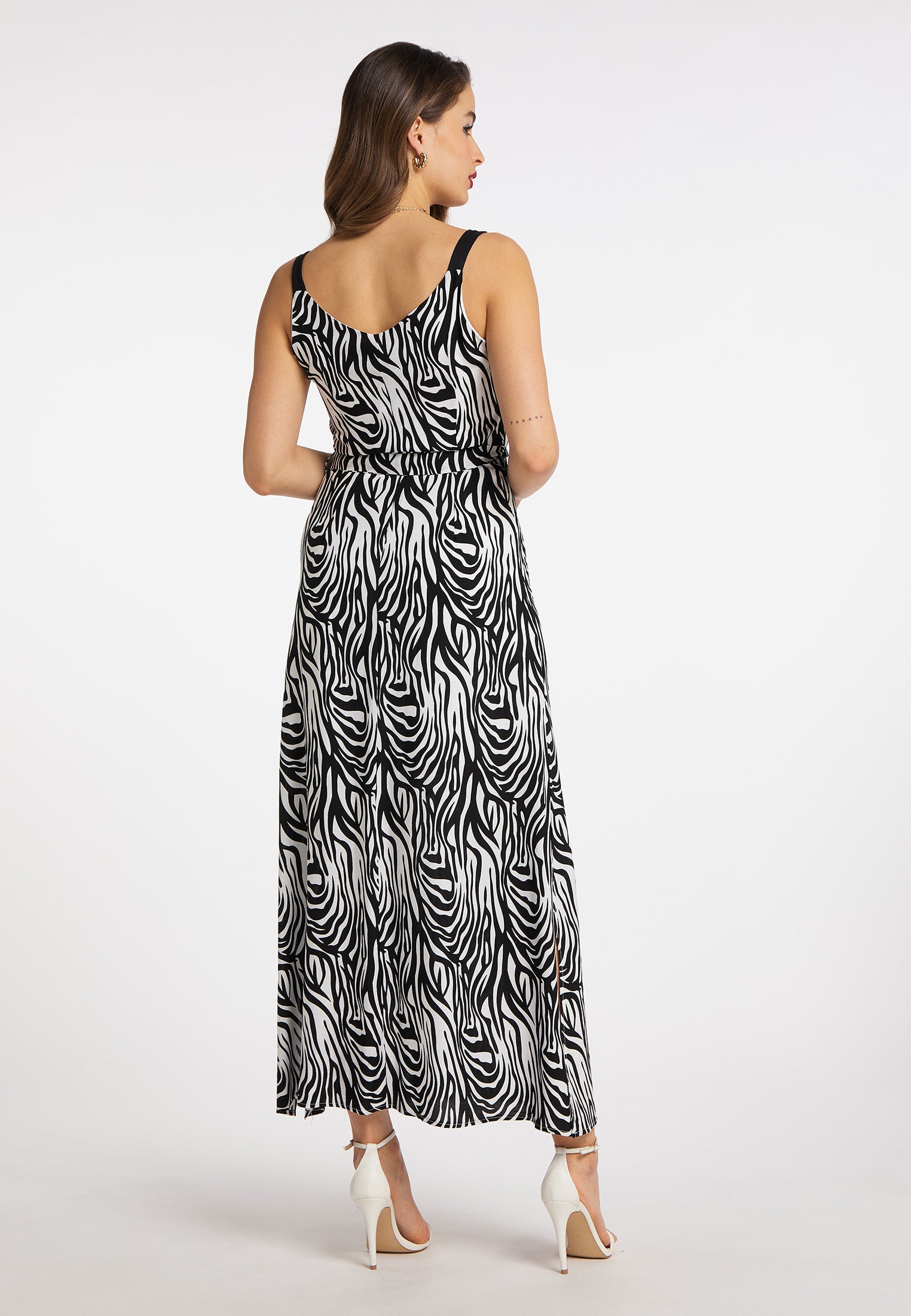 faina Maxikleid mit Zebra-Print