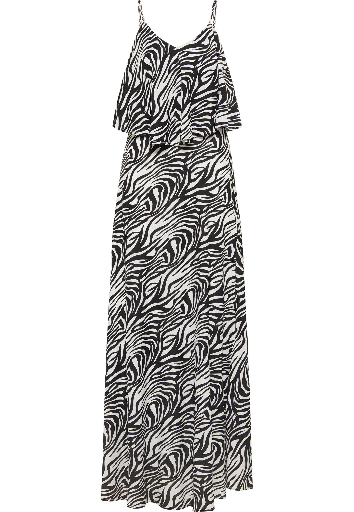 faina Damen Maxikleid mit Zebra-Print
