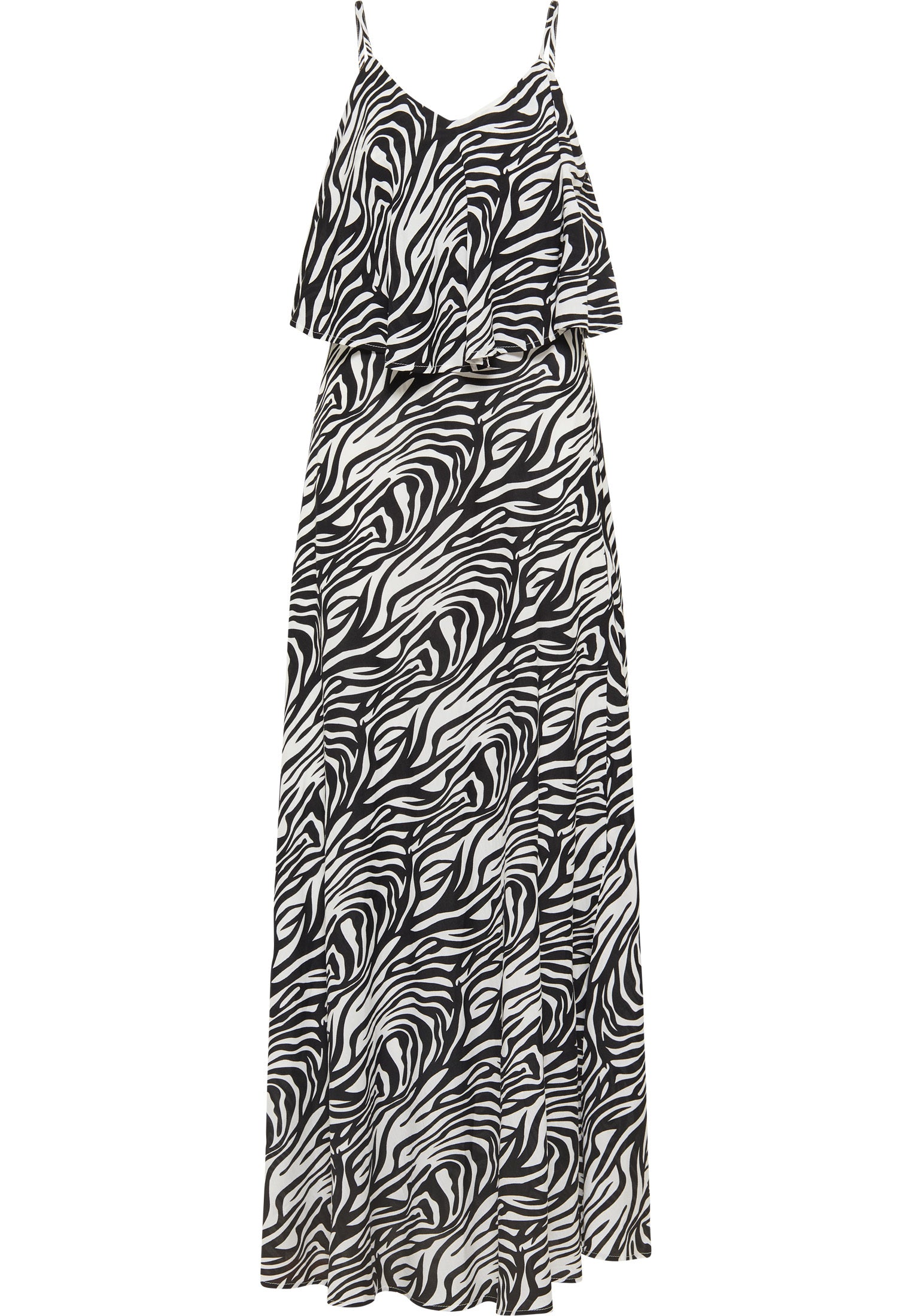 faina Damen Maxikleid mit Zebra-Print