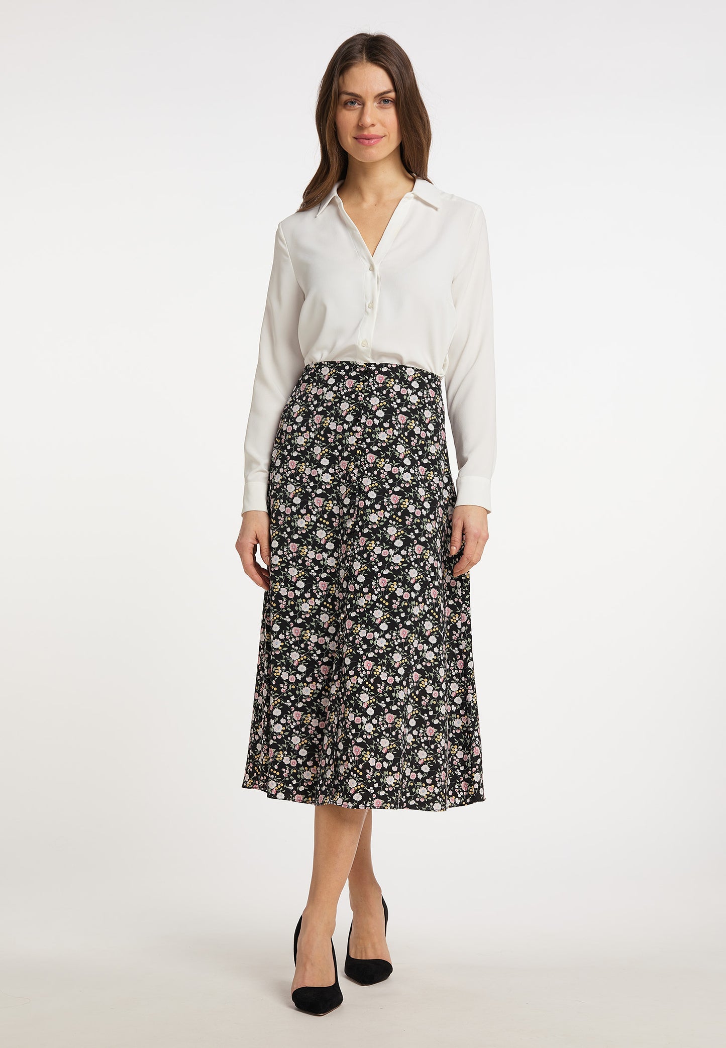 Albee Women's Midi Skirt With Floral Print