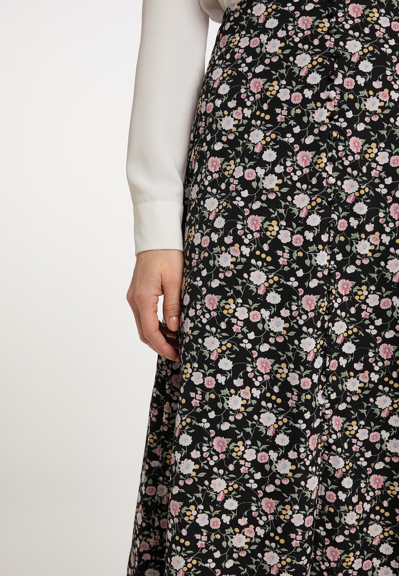 Albee Women's Midi Skirt With Floral Print