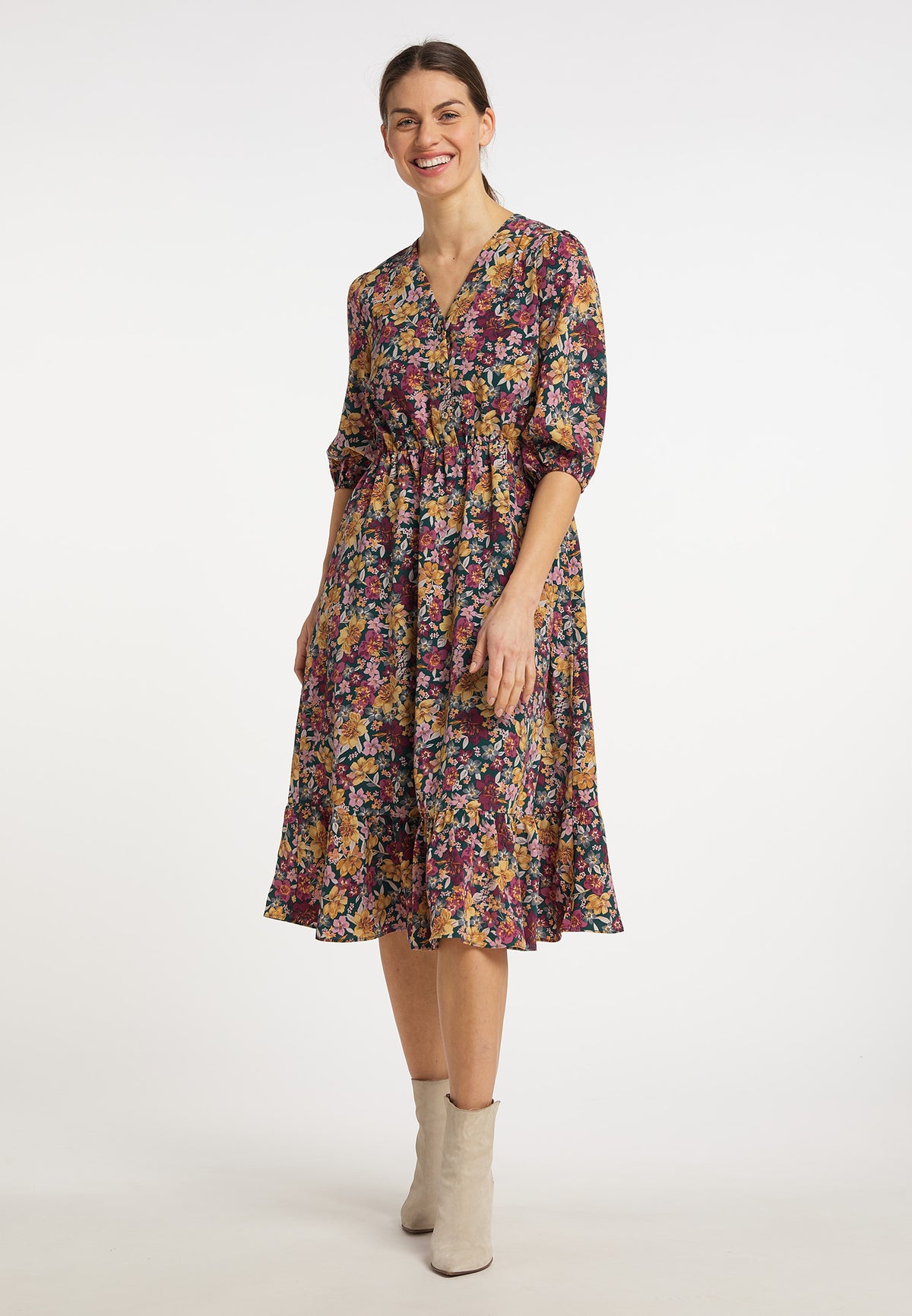Jeona Women's Floral Print Midi Dress
