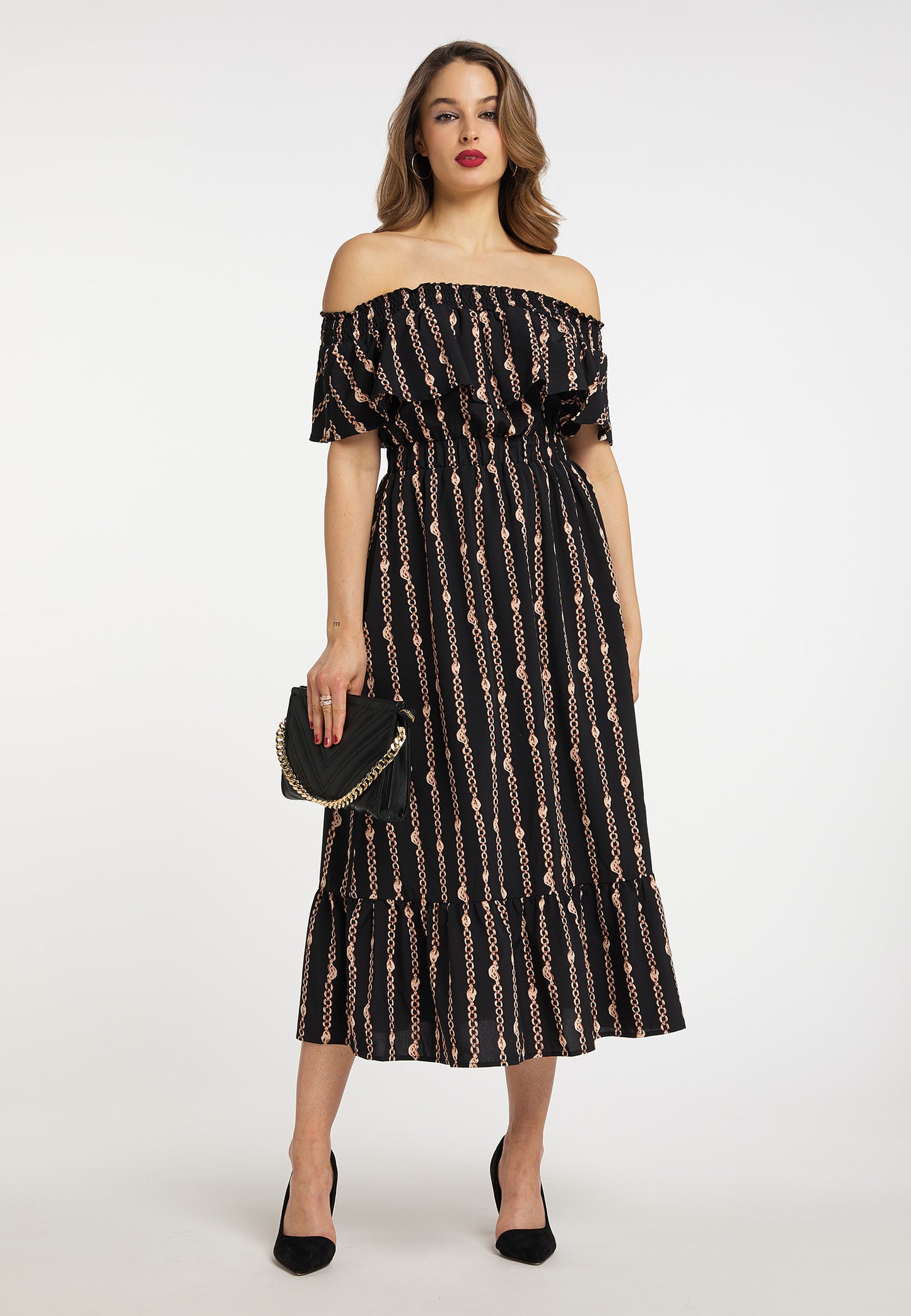 faina Maxikleid mit Allover-Print