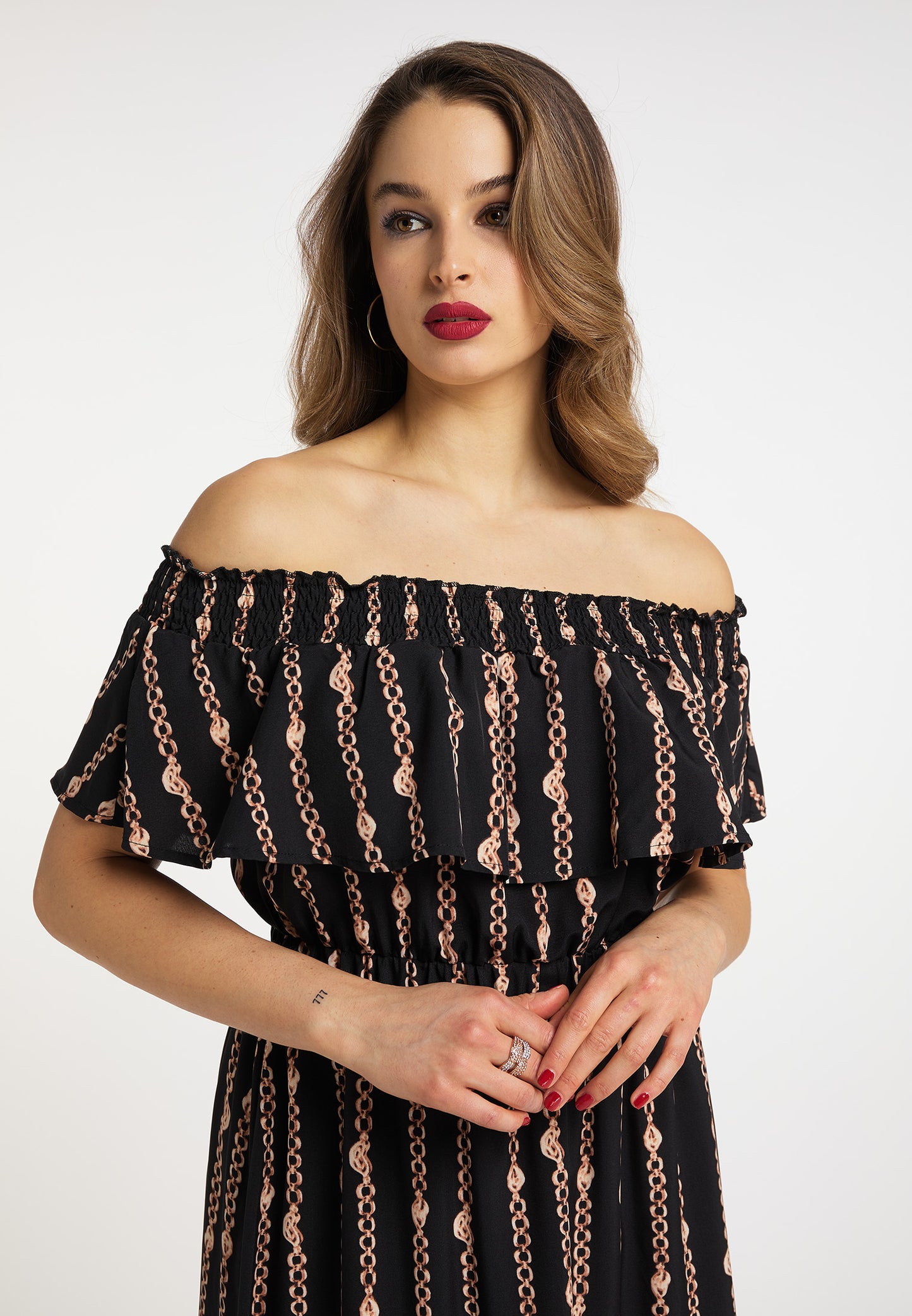 faina Maxikleid mit Allover-Print