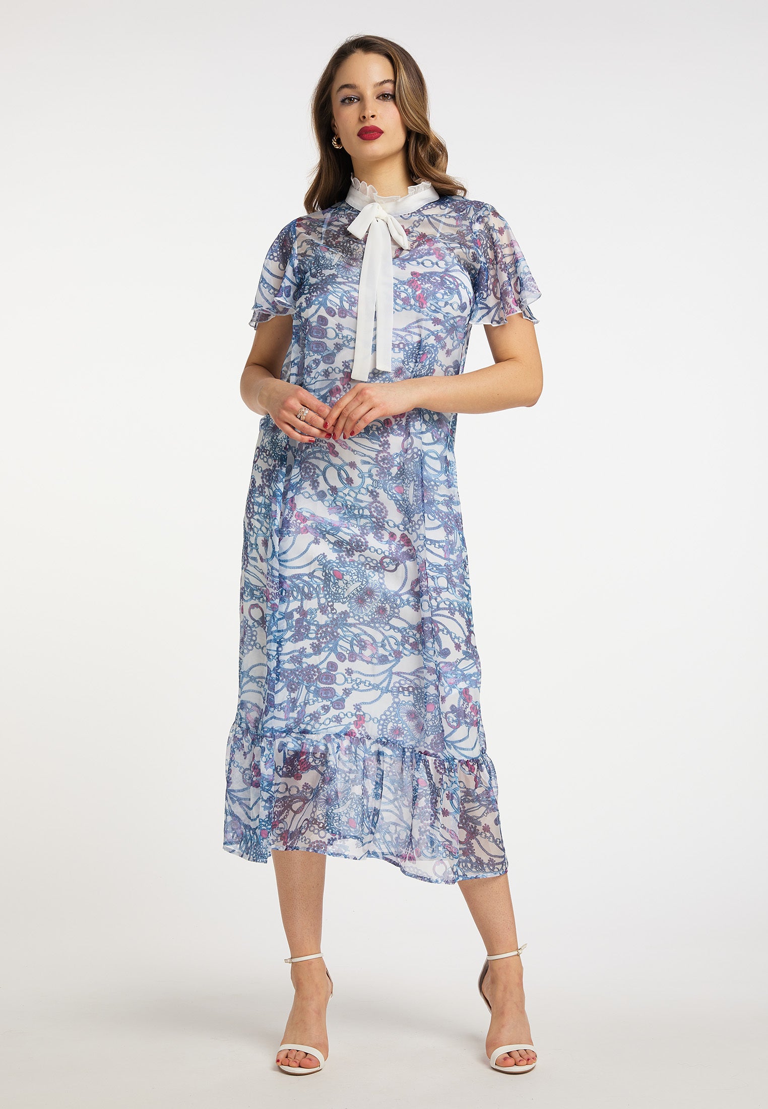 faina Midikleid mit Allover-Print