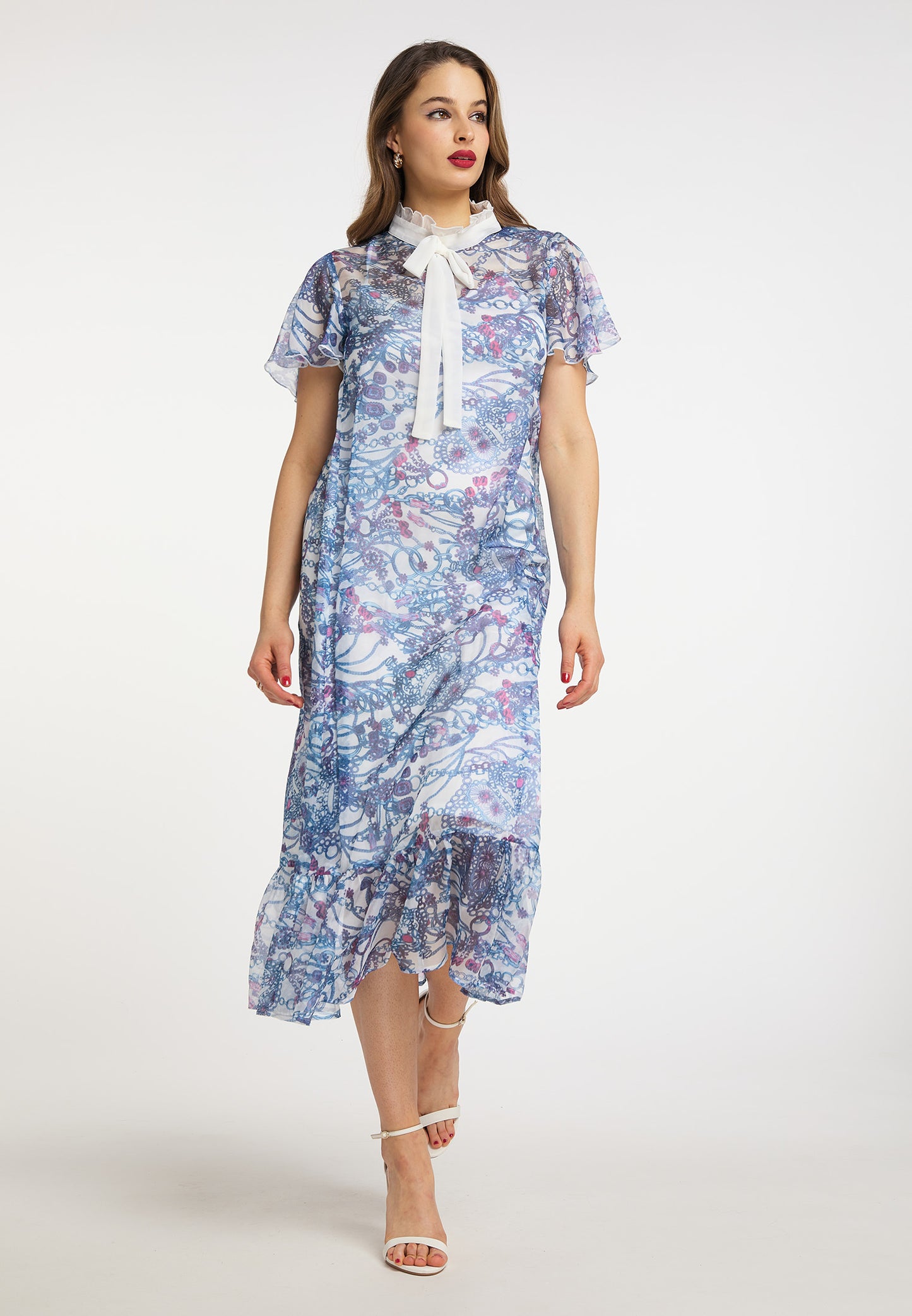 faina Midikleid mit Allover-Print