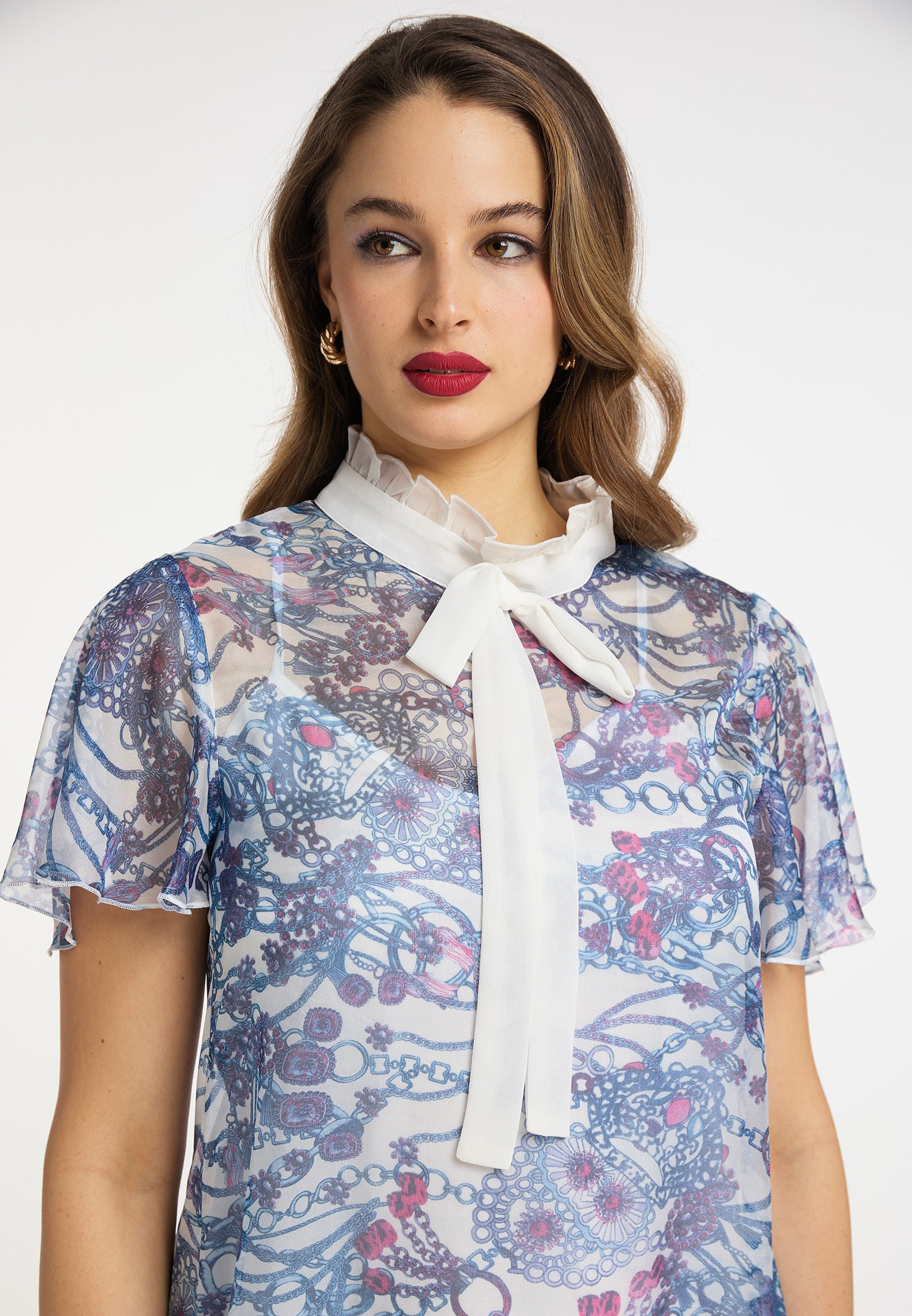faina Midikleid mit Allover-Print