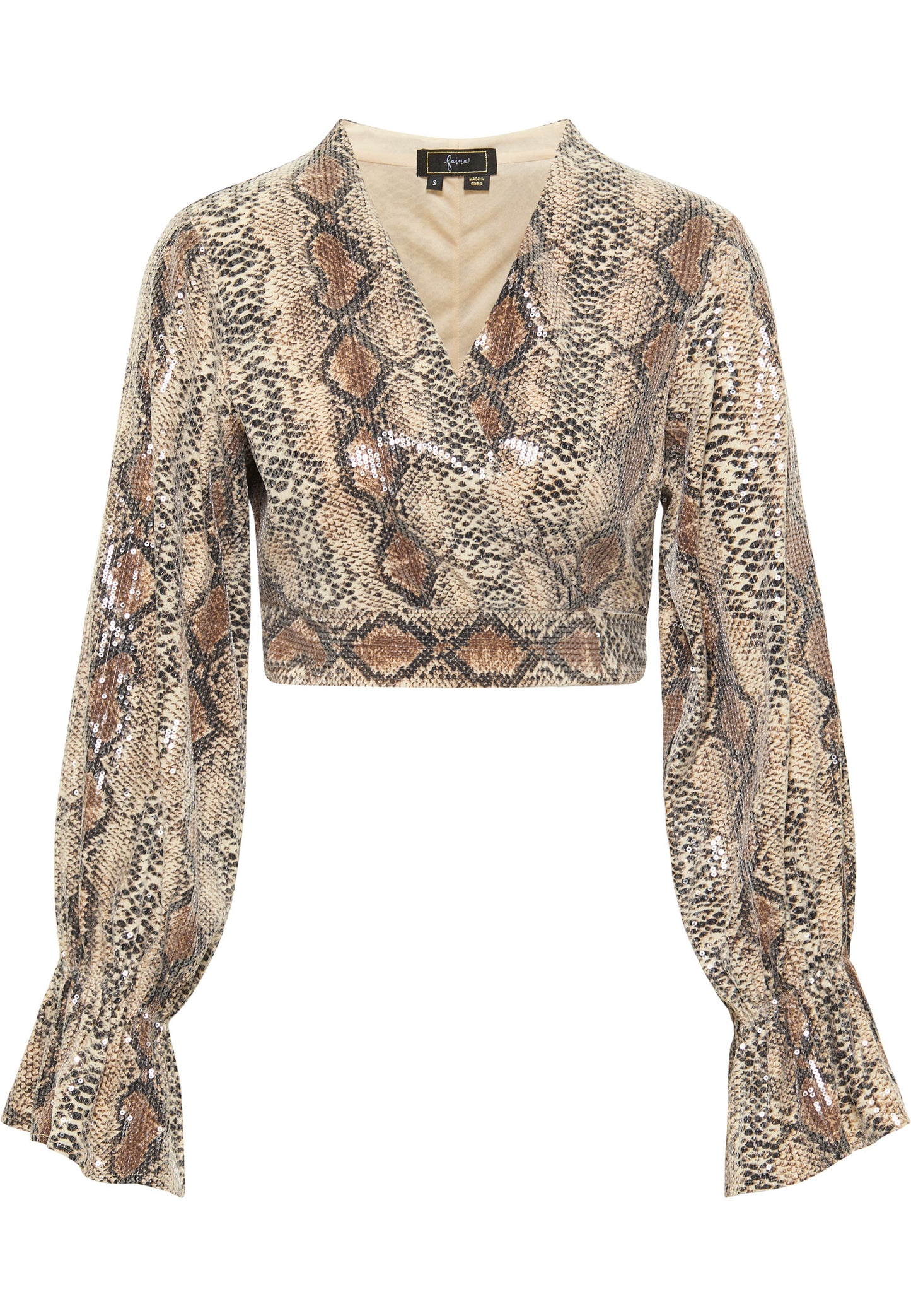 faina Wickelbluse mit Pailletten