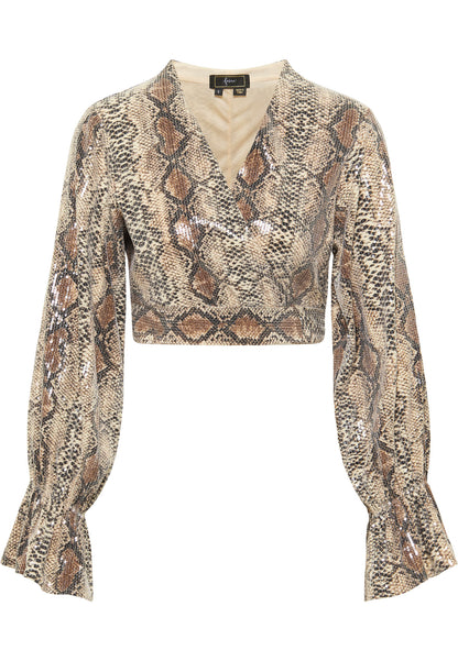 faina Wickelbluse mit Pailletten