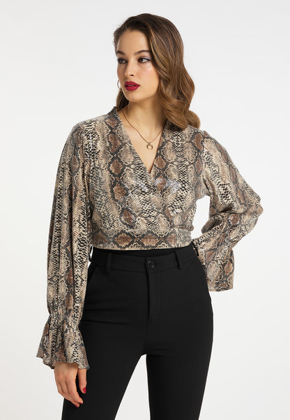 faina Wickelbluse mit Pailletten