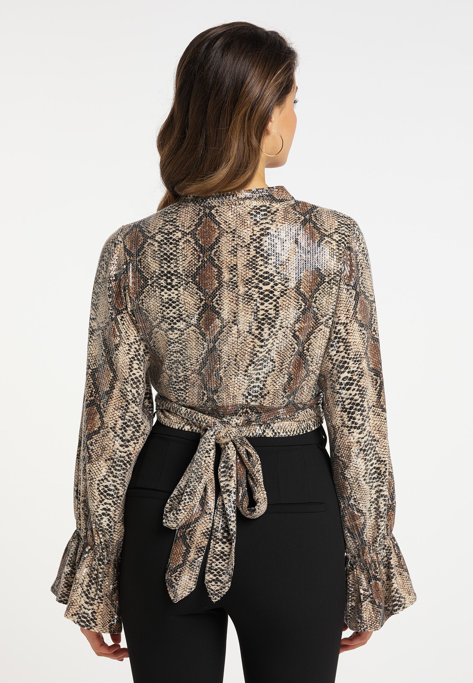 faina Wickelbluse mit Pailletten