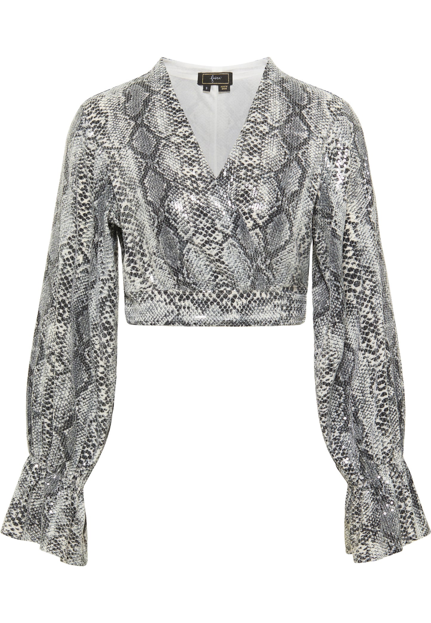 faina Wickelbluse mit Pailletten