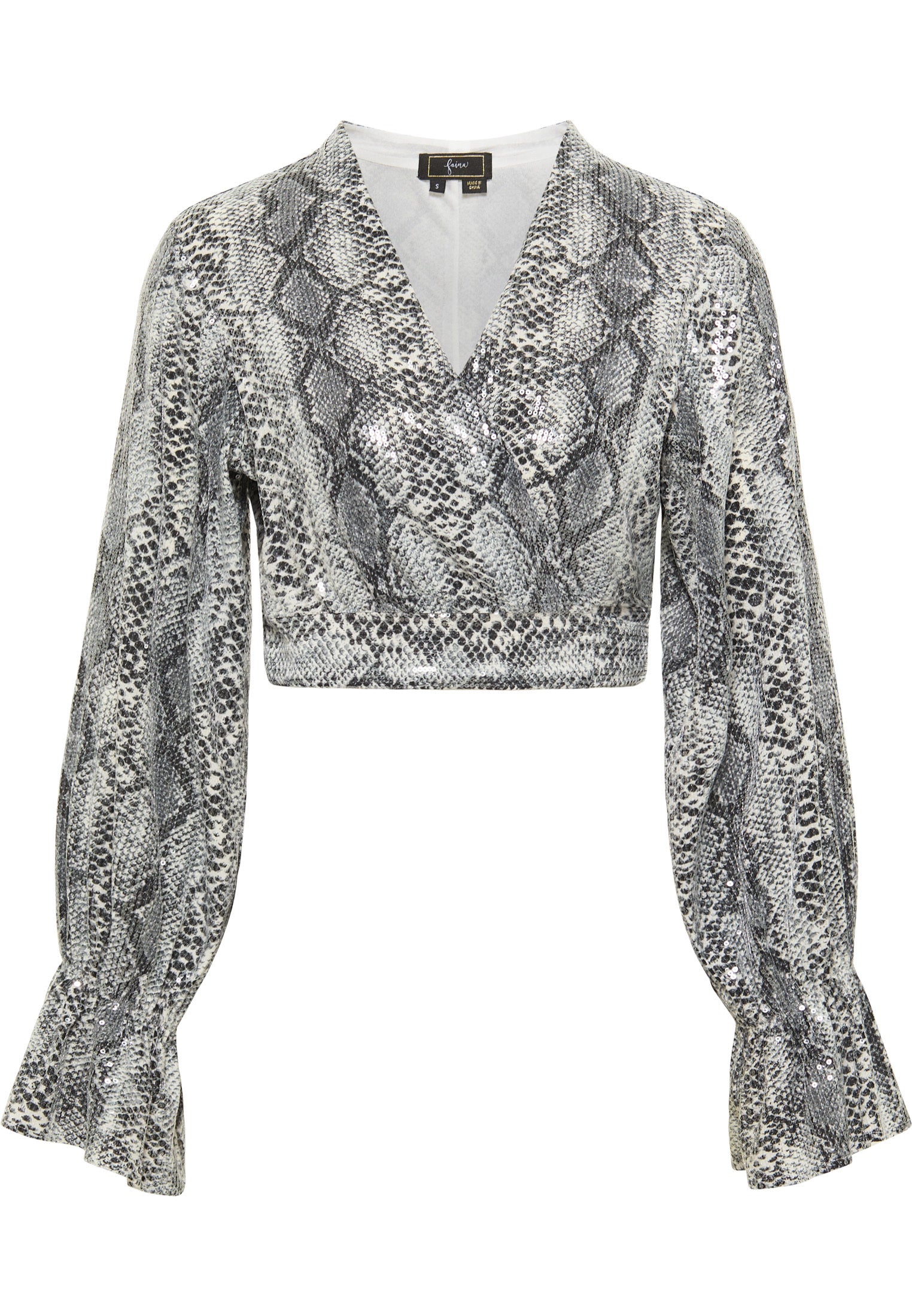 faina Wickelbluse mit Pailletten