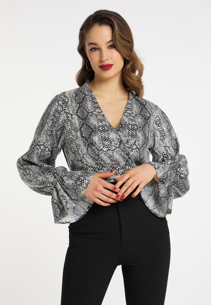 faina Wickelbluse mit Pailletten