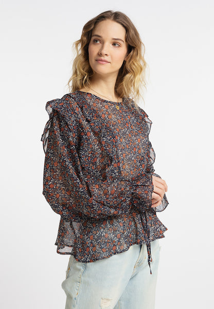 DreiMaster Vintage Damen Bluse mit langen Ärmeln