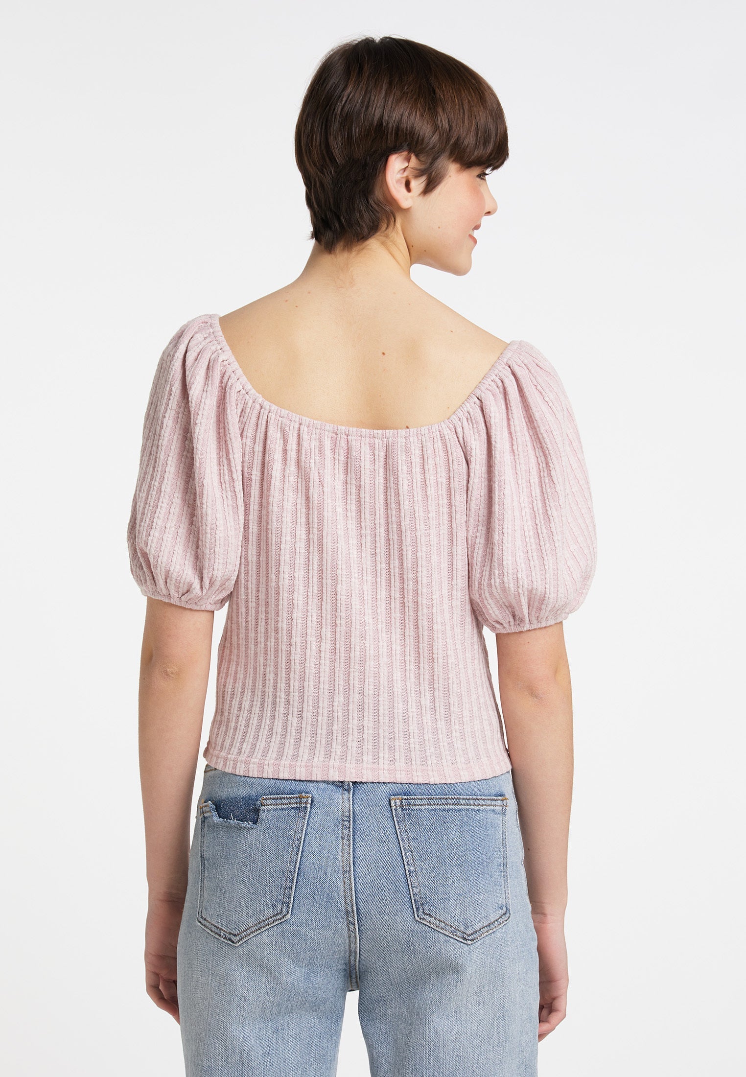 Mymo Women's Top With Crochet Inserts