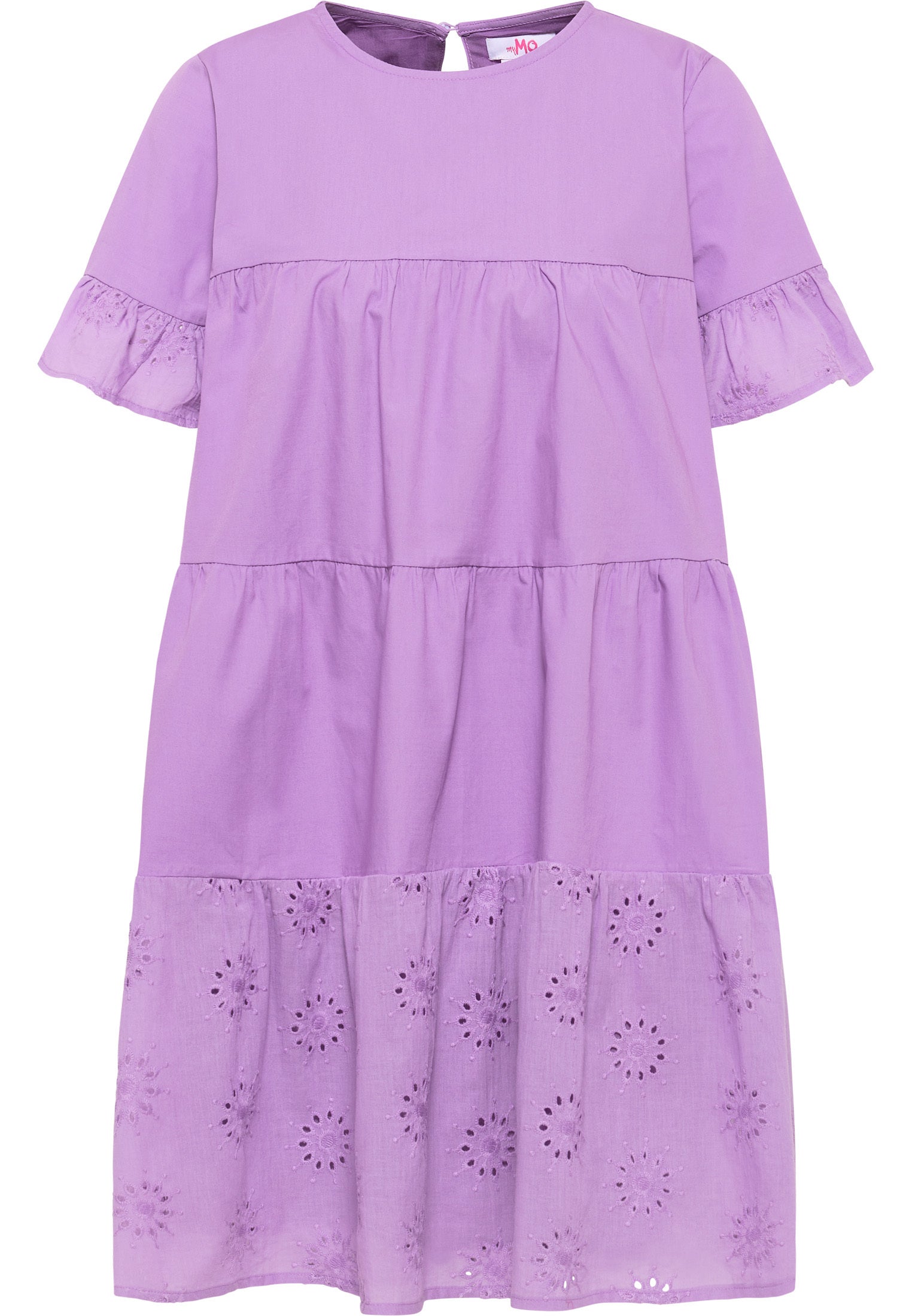 myMo Damen-Kleid mit �sen-Spitze