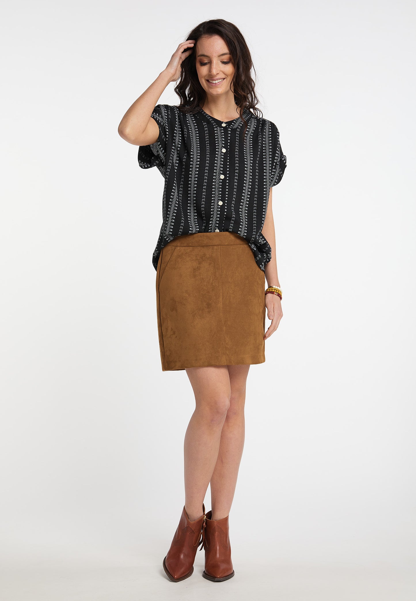 Hypate Women's Short Sleeve Blouse