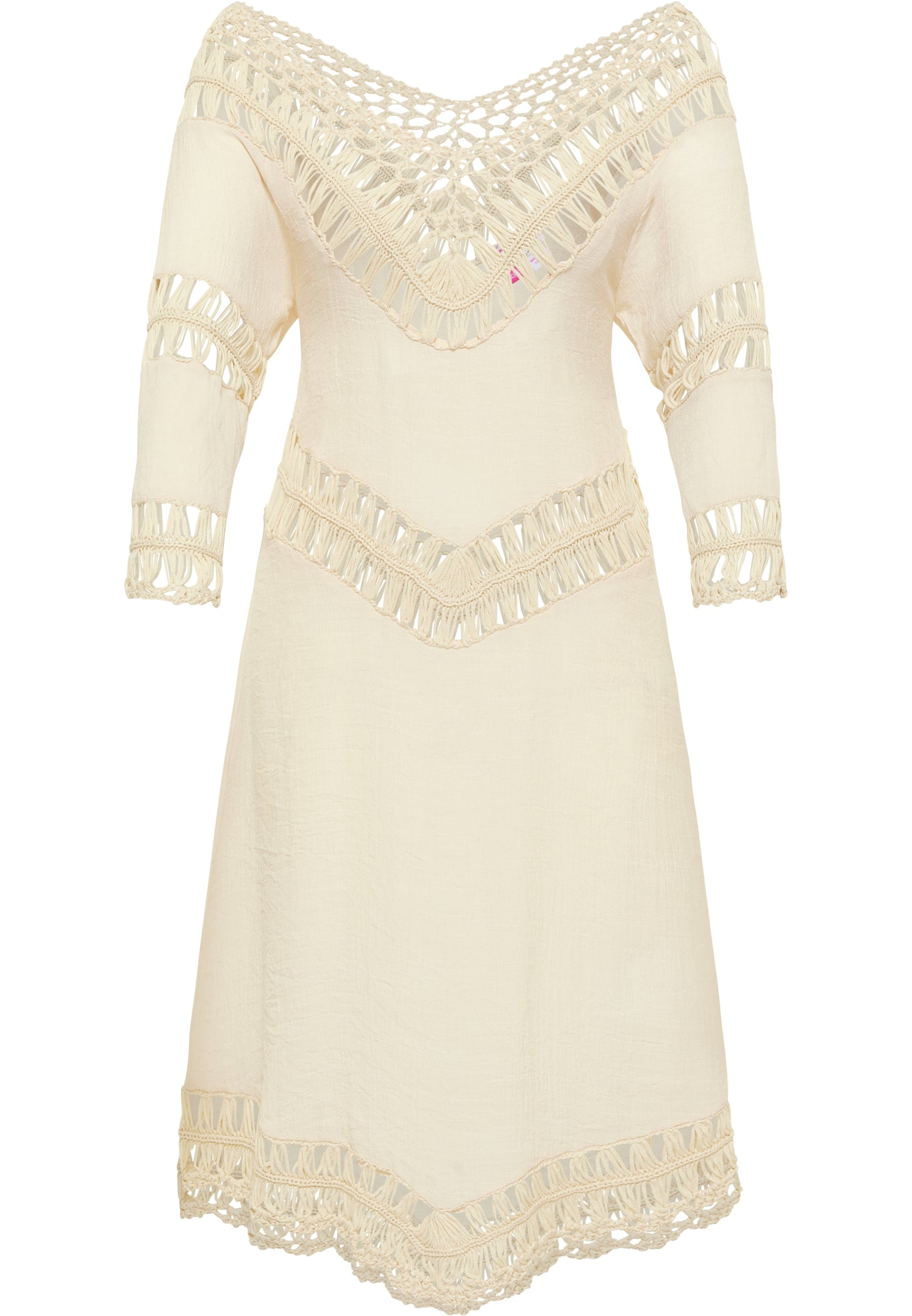 IZIA Women's Tunic Dress Mini With Crochet Part