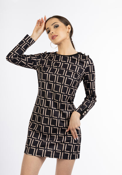 faina Minikleid mit grafischem Muster