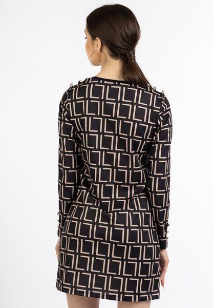 faina Minikleid mit grafischem Muster