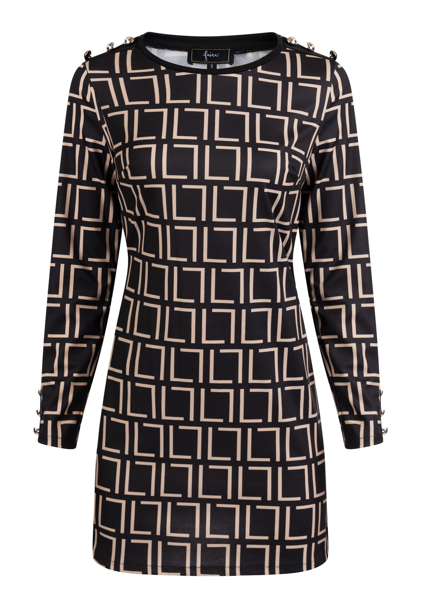 faina Minikleid mit grafischem Muster