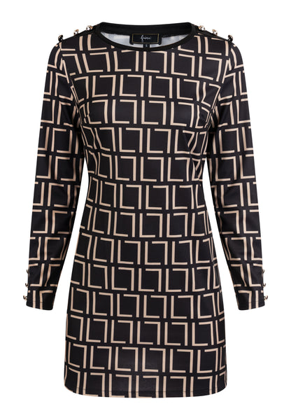 faina Minikleid mit grafischem Muster
