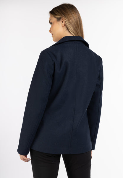 Dreimaster klassik Women's Transitional Pea Coat Made Of A Wool Blend