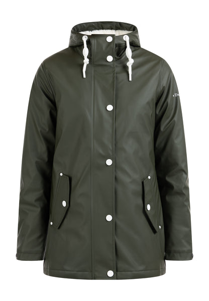 DreiMaster Maritim Damen-Regenjacke mit Kunstfell-Futter